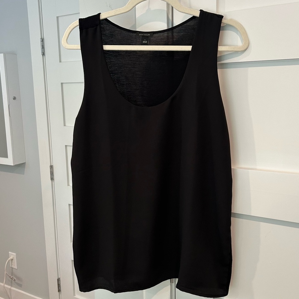 Ann Taylor Black Tunic Tank Top - Size L